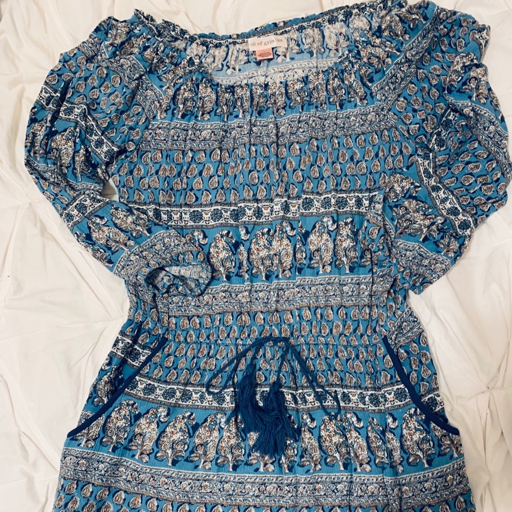 Elephant print boho romper